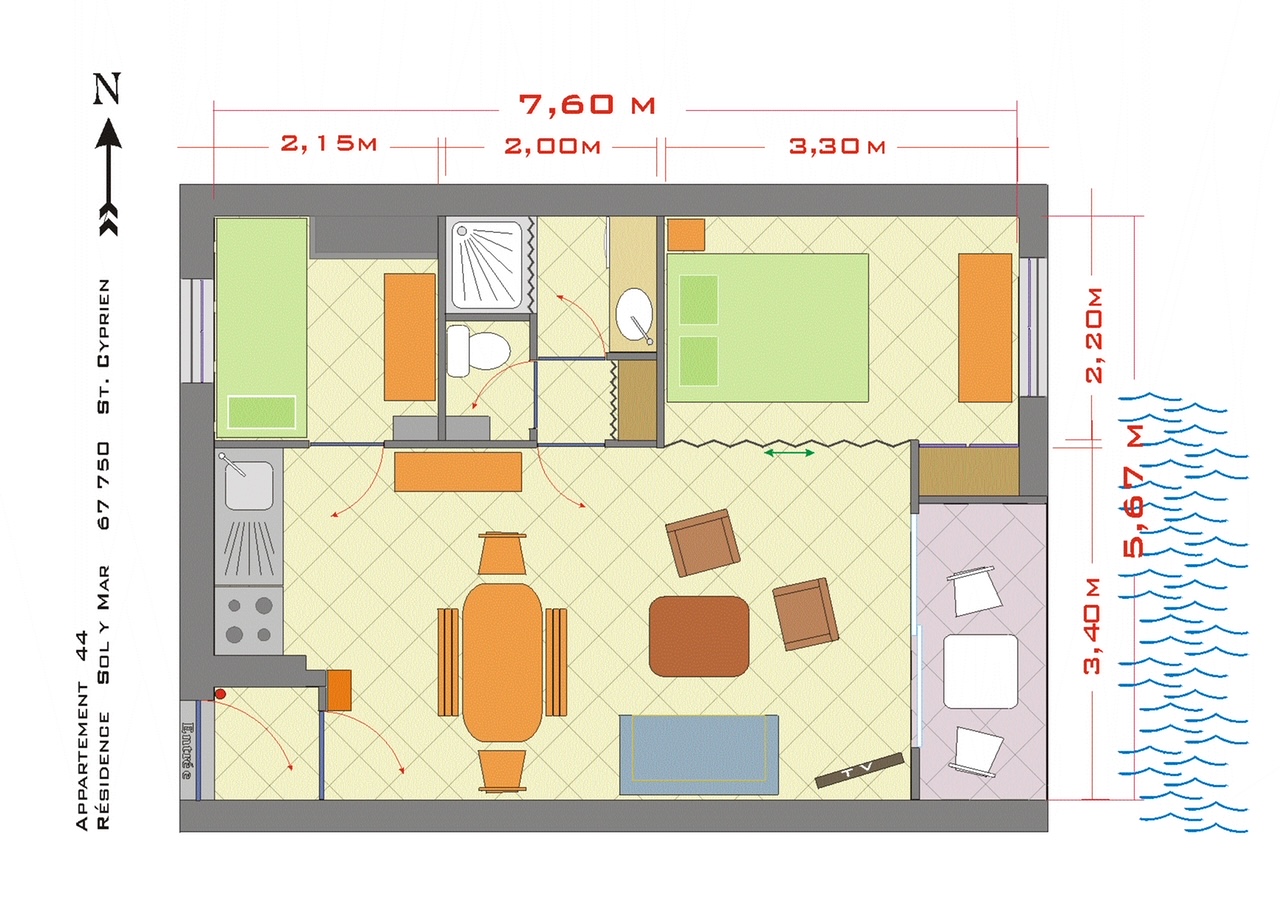 Plan de l'appartement